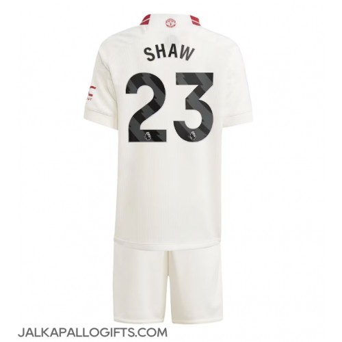 Manchester United Luke Shaw #23 Kolmas Peliasu Lasten 2023-24 Lyhythihainen (+ Lyhyet housut)